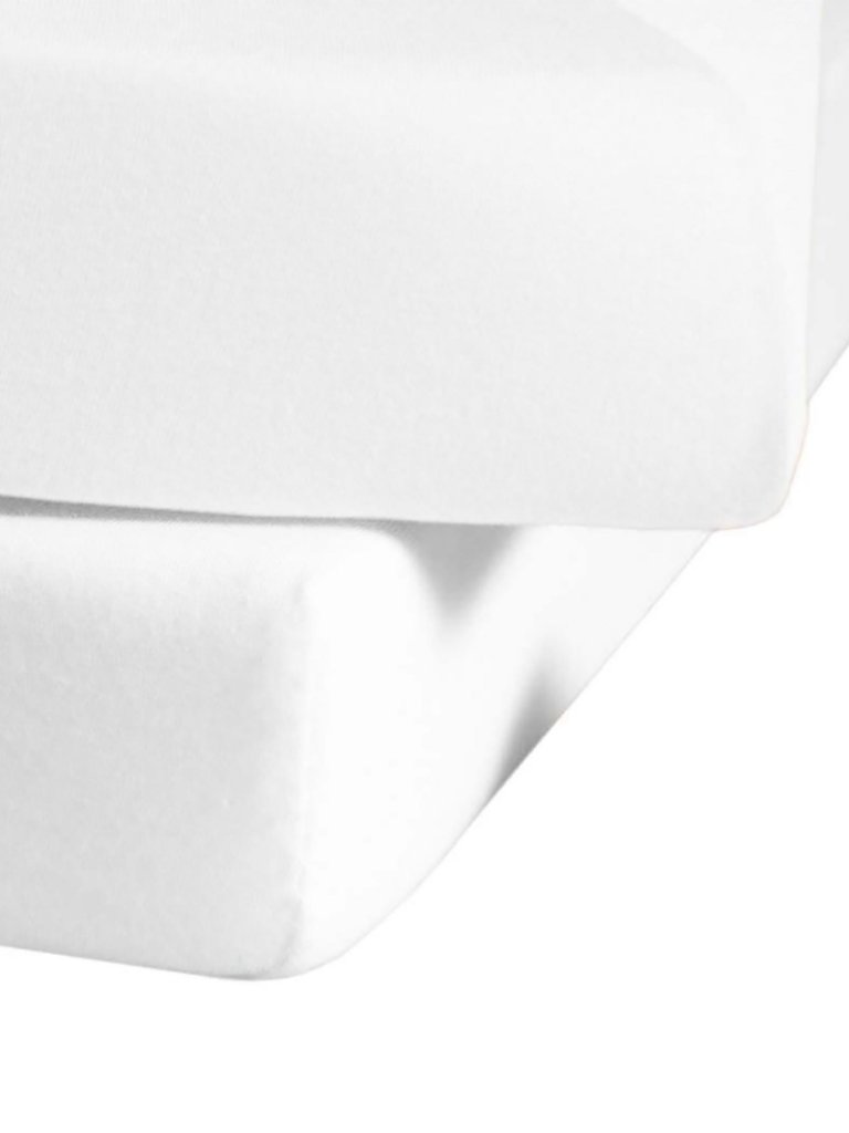 FLEURESSE Flanell Spannleintuch Soft Jersey 100x200cm Weiss weiß