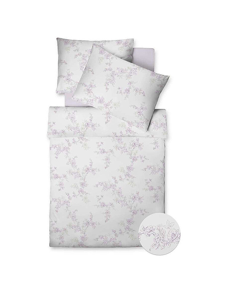 FLEURESSE Bettwäsche Dream Deluxe 70x90cm/140x200cm Weiss/Rosa rosa