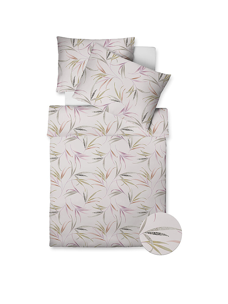 FLEURESSE Satin Bettwäsche Vegan 70x90cm/140x200cm Holunder grün