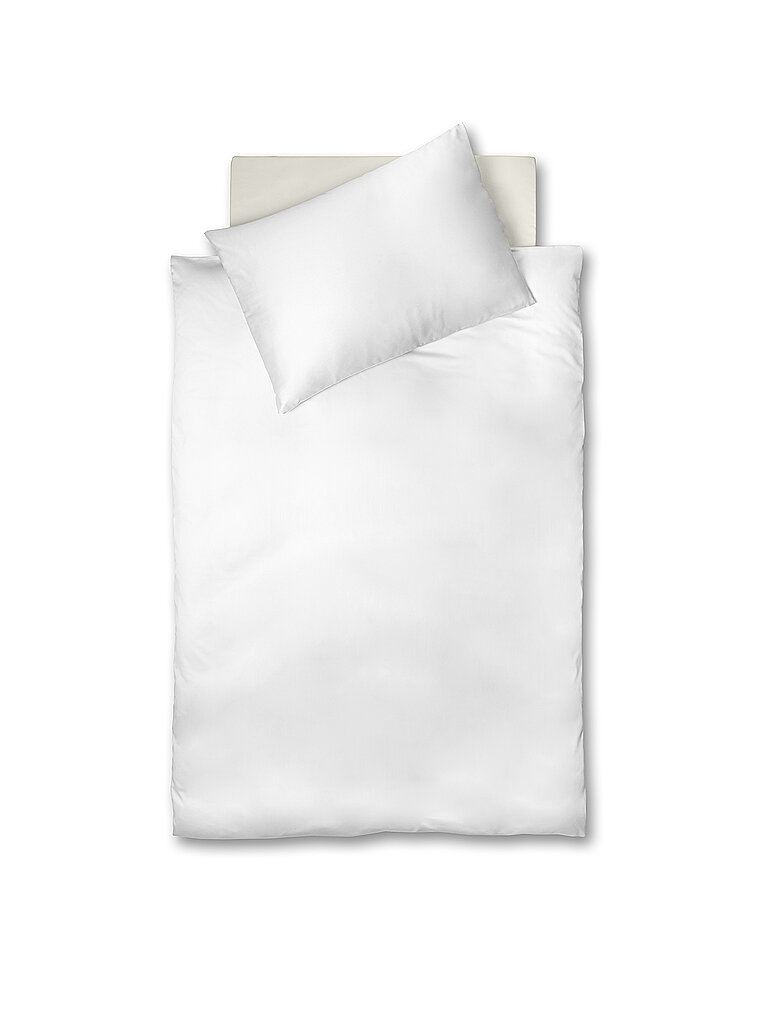 FLEURESSE Parure de lit en satin 70x90cm/140x200cm Blanc Royal blanc