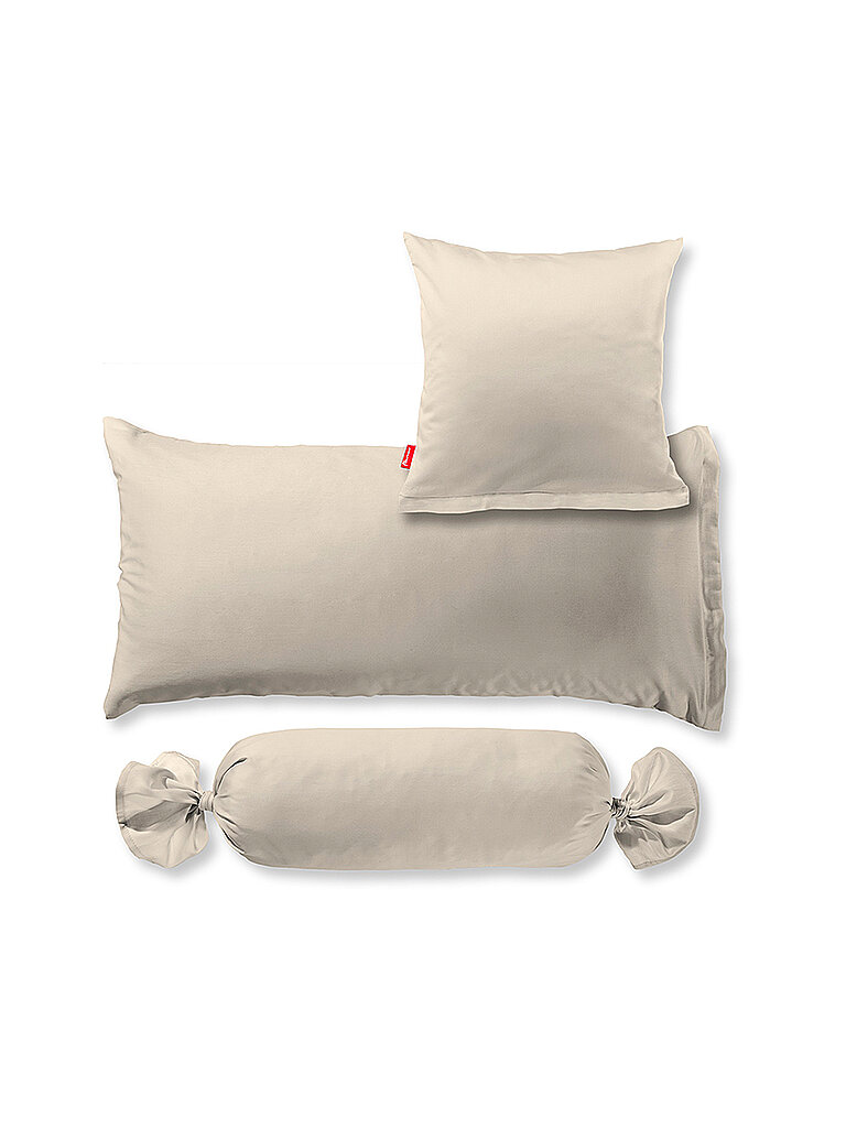 FLEURESSE Satin Kissenbezug Royal Uni 2x 40x40cm Sand beige