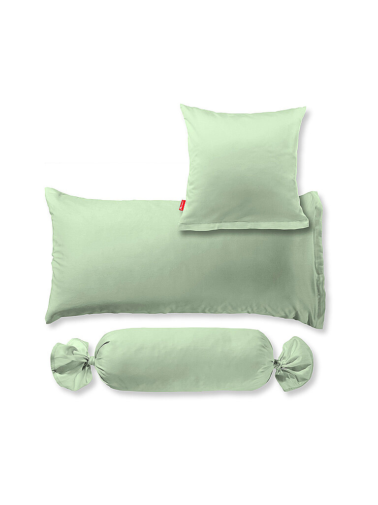 FLEURESSE Satin Kissenbezug Royal Uni 2er 40x40cm Hellgrün grün