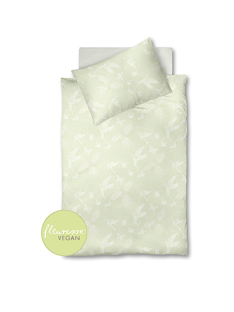 FLEURESSE Bettwäsche Vegan 70x90cm / 140x200cm Aloe Grün grün