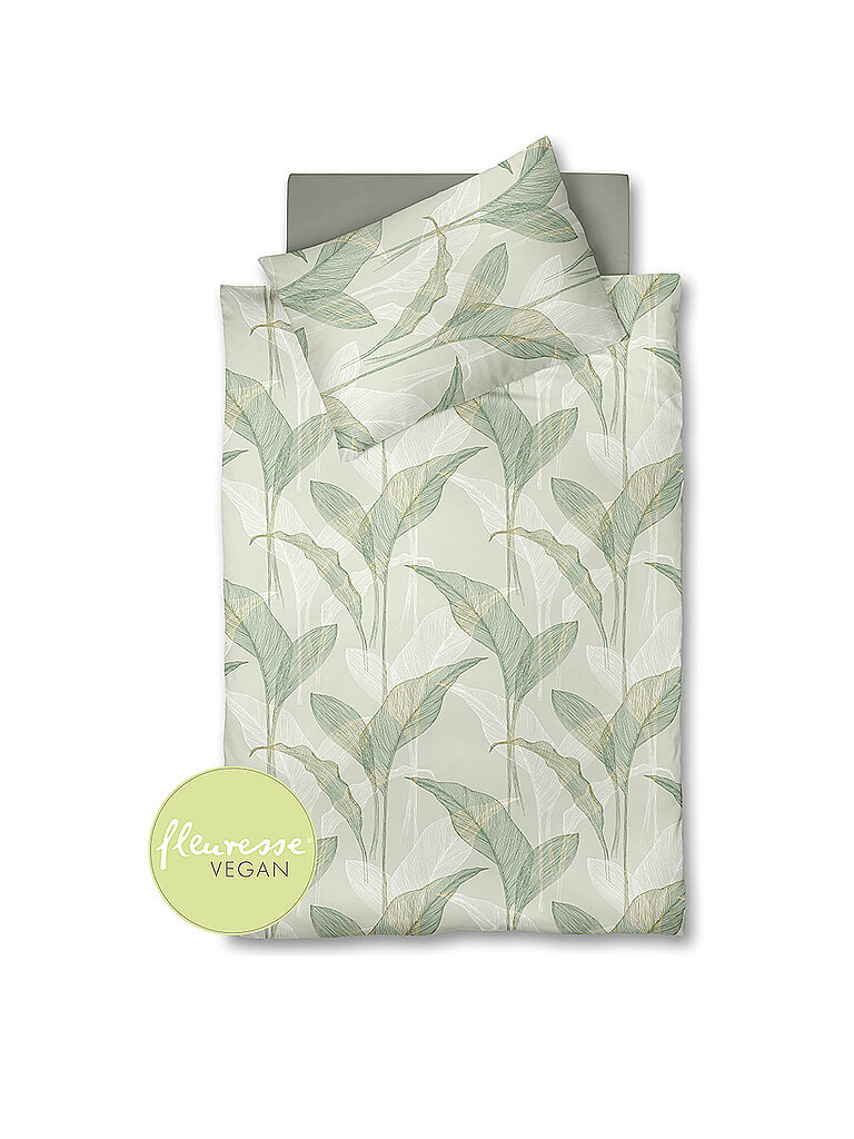 FLEURESSE Bettwäsche Vegan 70x90cm / 140x200cm Farn Grün grün