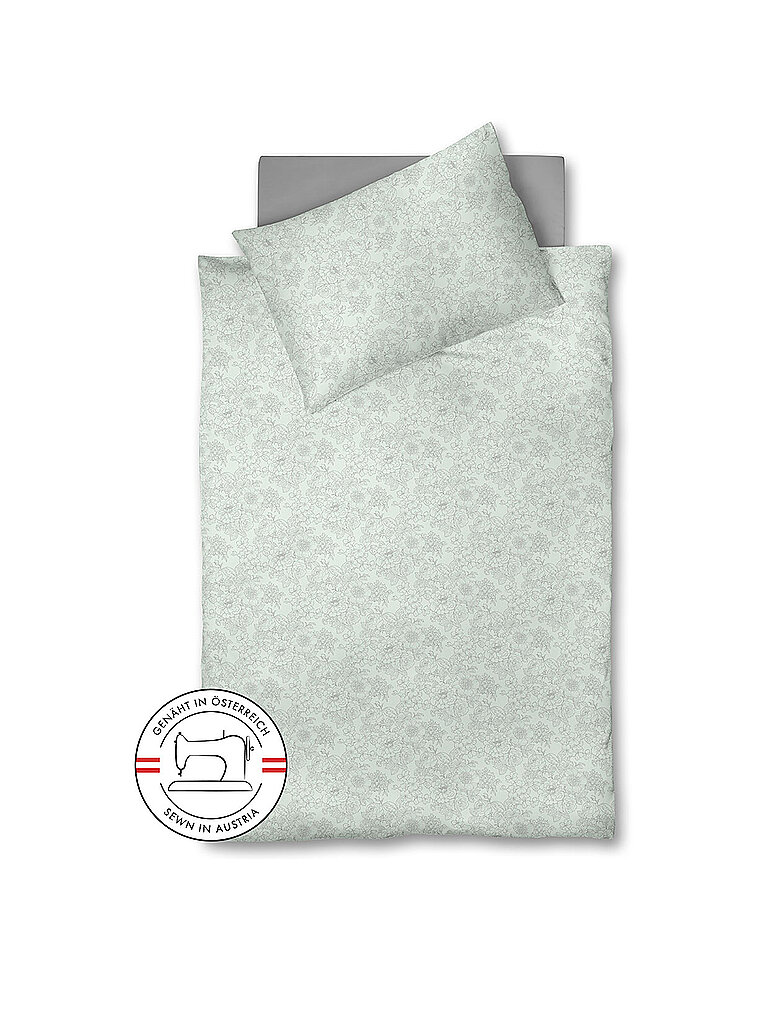 FLEURESSE Satin Bettwäsche Mix & Match 70x90cm / 140x200cm Jade/Mint mint