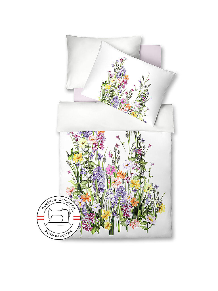 FLEURESSE Satin Bettwäsche Bed Art 70x90cm / 140x200cm Frühling bunt