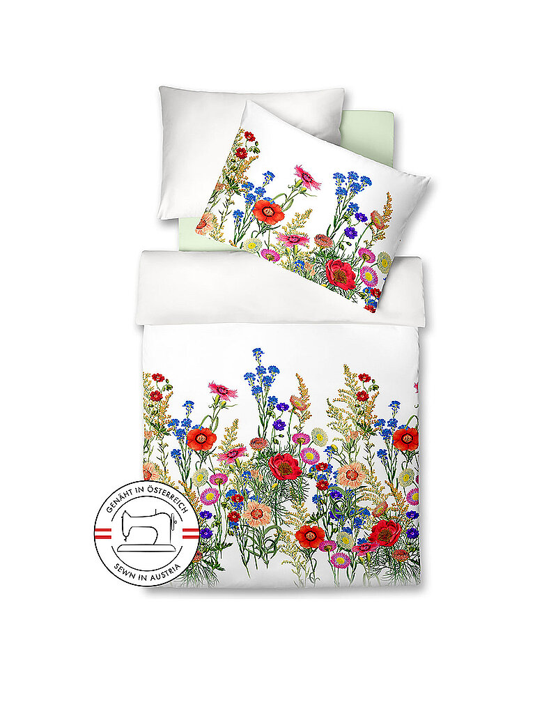 FLEURESSE Satin Bettwäsche Bed Art 70x90cm / 140x200cm Hochsommer bunt