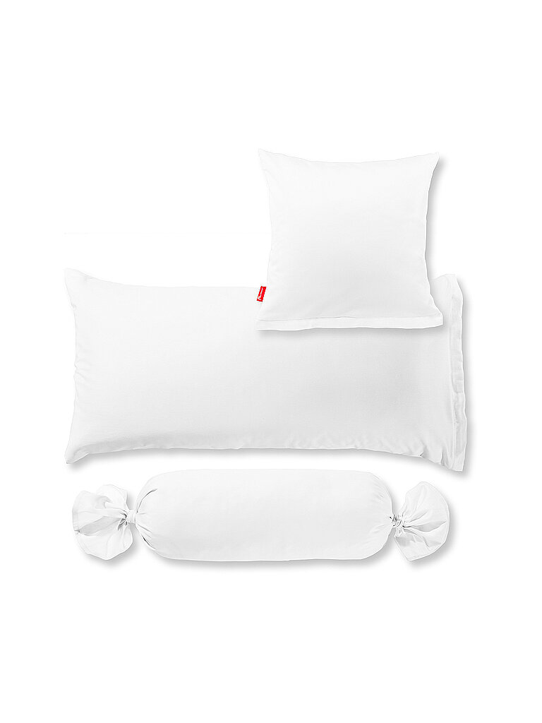FLEURESSE Satin Kissenbezug Royal Uni 2er 40x40cm Weiss weiss