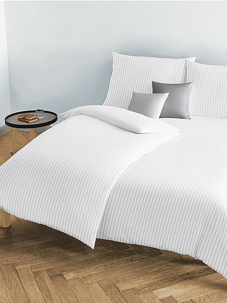 FLEURESSE Linge de lit en damas Melk 70x90cm / 140x200cm Blanc blanc