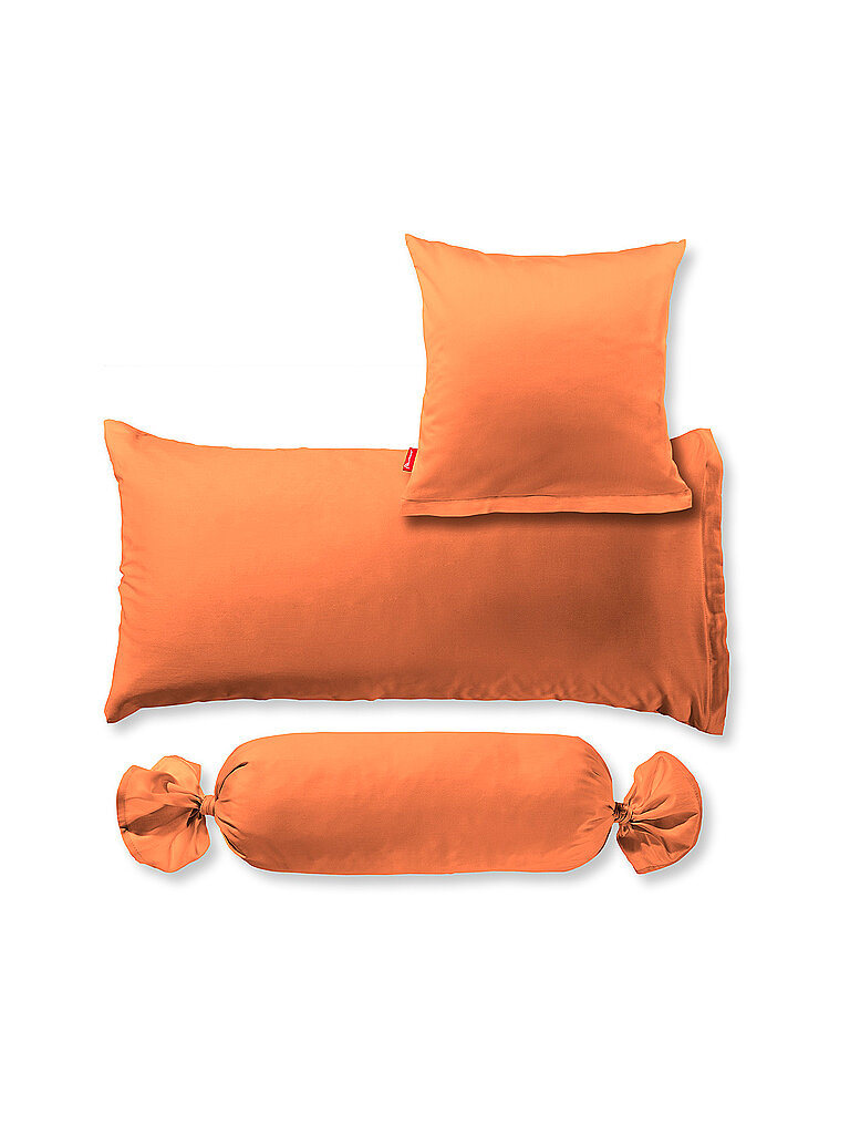 FLEURESSE Satin Kissenbezug ROYAL UNI 2er 40x40cm Orange  orange
