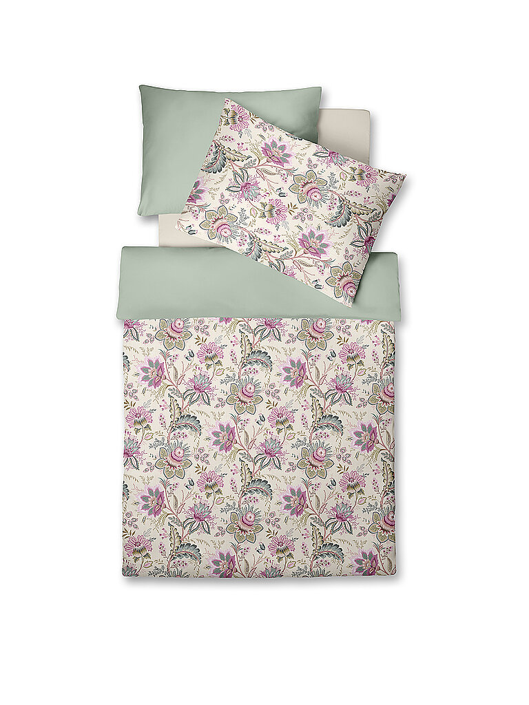 FLEURESSE Satin Bettwäsche 70x90cm/140x200cm MAROKKO Malve beere – FLEURESSE