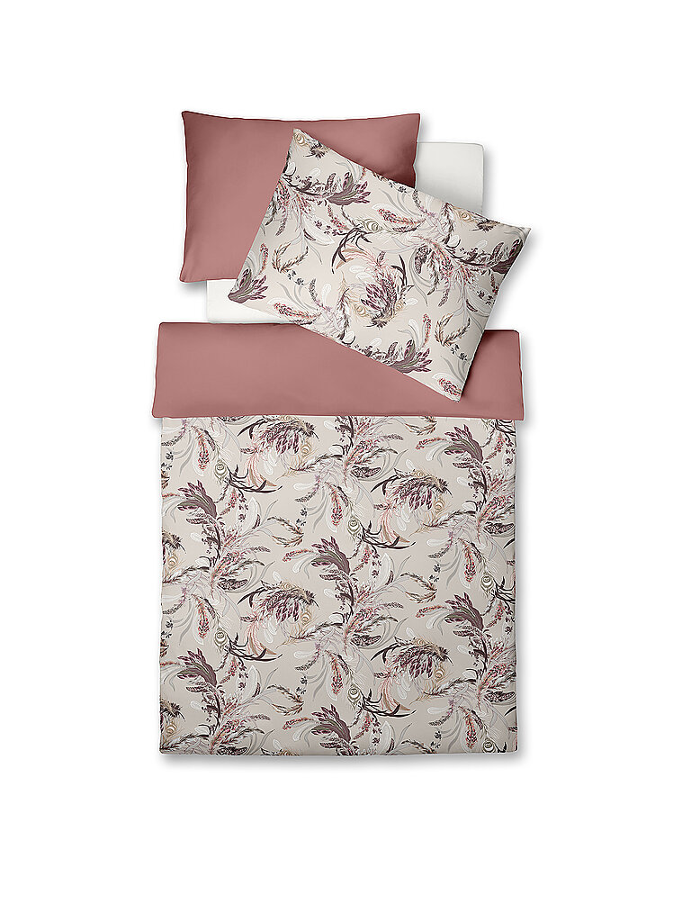 FLEURESSE Satin Bettwäsche 70x90cm/140x200cm MAROKKO Malve beere – FLEURESSE