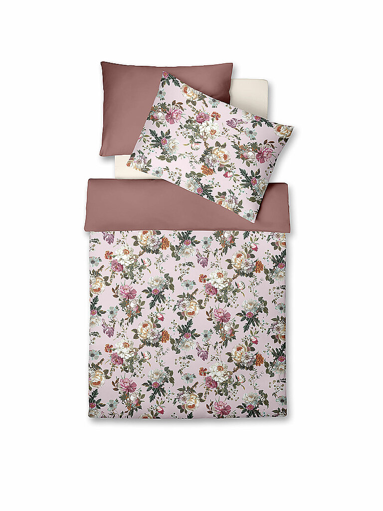 FLEURESSE Satin Bettwäsche BED ART 70x90cm/140x200cm Coral koralle – FLEURESSE