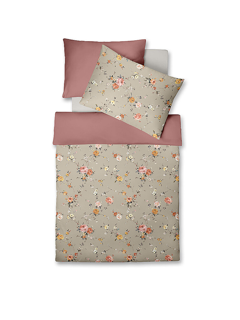 FLEURESSE Satin Bettwäsche 70x90cm/140x200cm STOCKHOLM Misty Rose rosa