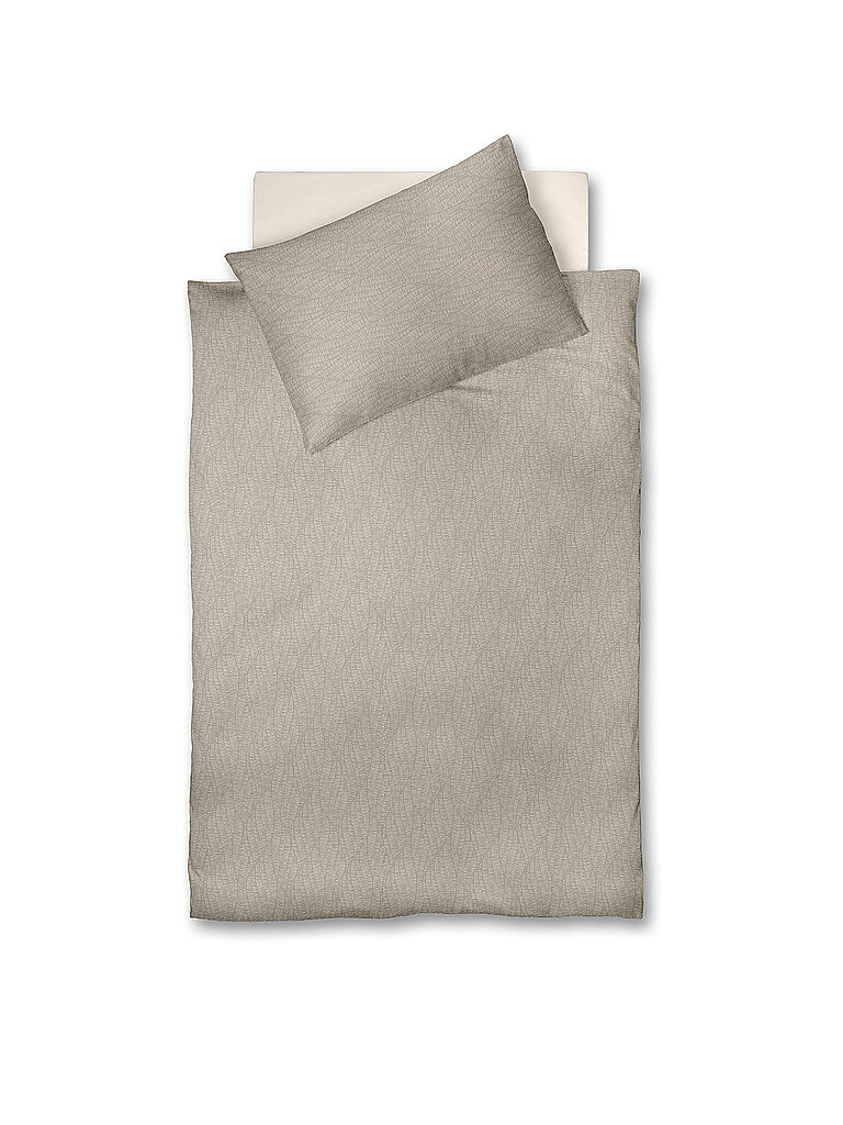 FLEURESSE Satin Bettwäsche 70x90cm/140x220cm MODERN LIFE B Sand camel