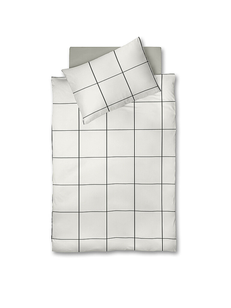 FLEURESSE Flanell Bettwäsche LECH 70x90cm / 140x200cm  Off White weiss – FLEURESSE