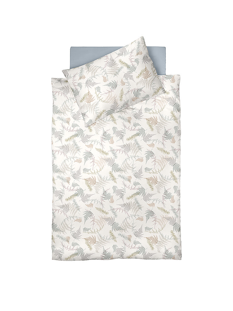 FLEURESSE Satin Bettwäsche MODERN GARDEN 70x90cm / 140x200cm Clay Beige beige