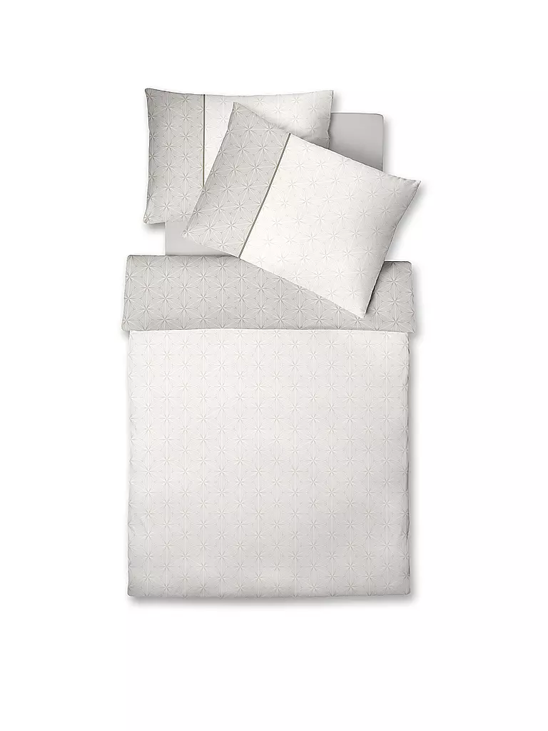 FLEURESSE | Damast Bettwäsche OPAL ELITE 140x220cm Creme Sage | beige