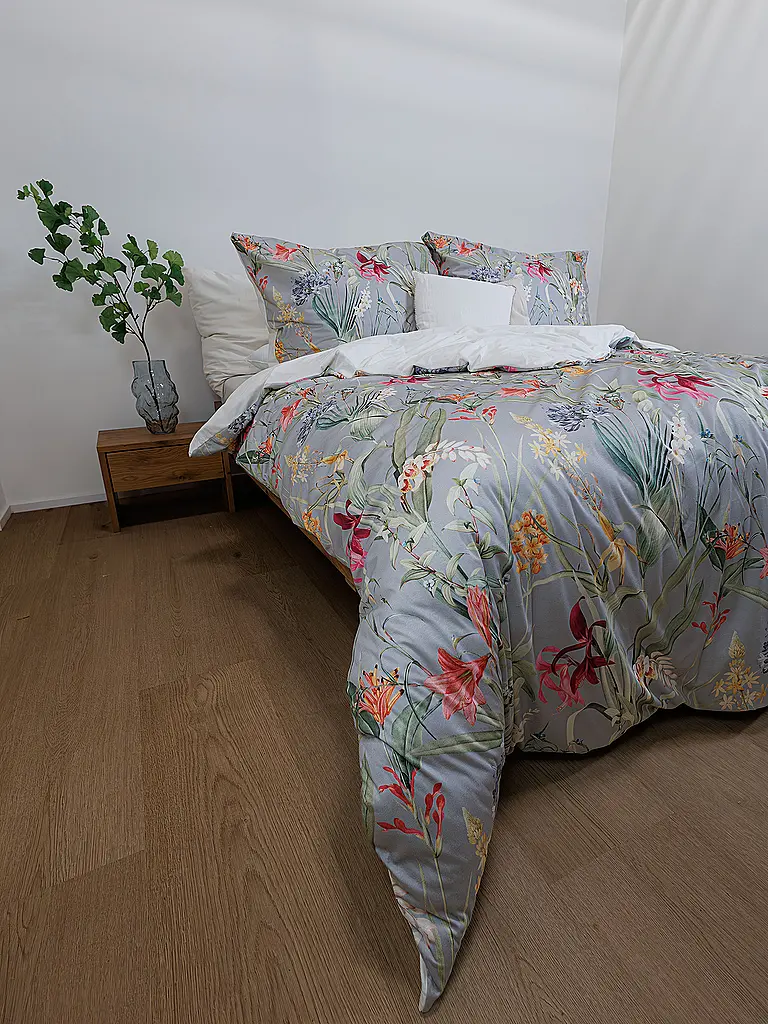 FLEURESSE | Jersey Bettwäsche 70x90cm/140x200cm DIAMOND Silver | grau