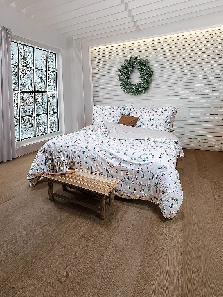 FLEURESSE | Jersey Bettwäsche 70x90cm/140x200cm DIAMOND Snow White | creme