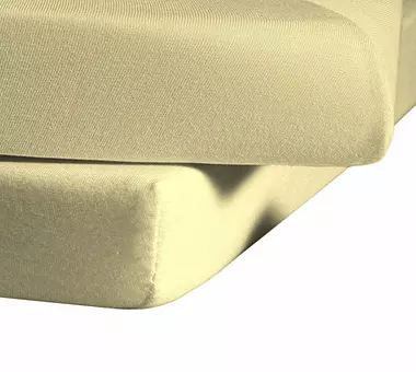 FLEURESSE Jerseyspannleintuch 100x200cm (Vanille)