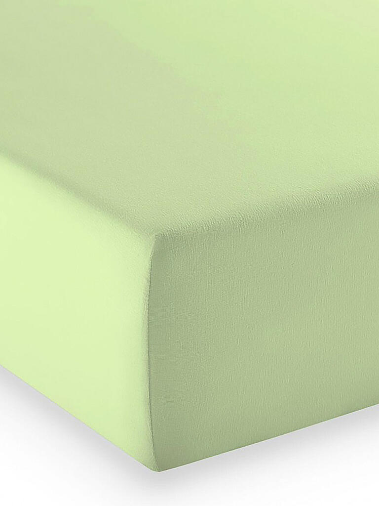 FLEURESSE | Jerseyspannleintuch Elasto Comfort XL Boxspringbett 200x200cm (Lindgrün) | grün