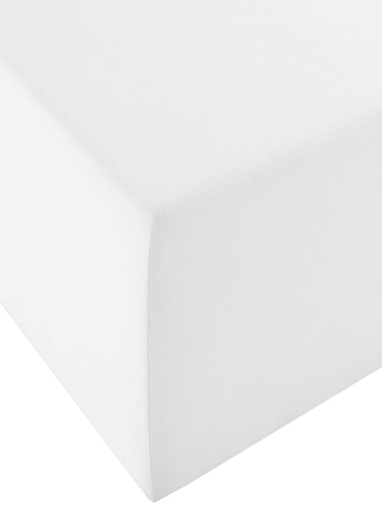 FLEURESSE | Jerseyspannleintuch Elasto Comfort XL Boxspringbett 200x200cm (Weiss) | weiss