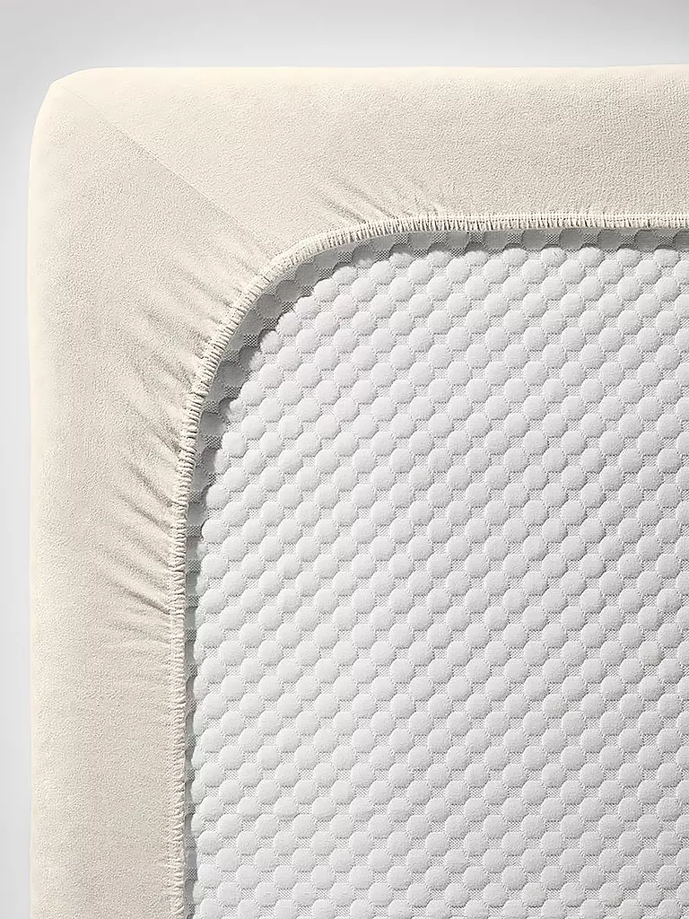 FLEURESSE | Jerseyspannleintuch S-Jersey 130x200cm Creme | weiss