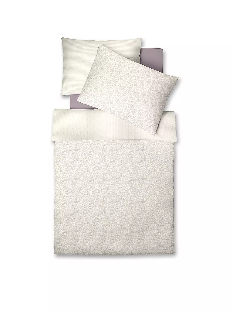 FLEURESSE | Leinen Bettwäsche NIZZA 70x90cm / 140x200cm Mauve | beige