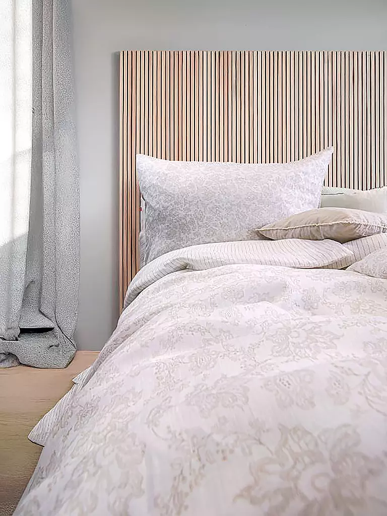 FLEURESSE | Leinen Bettwäsche NIZZA 70x90cm / 140x200cm Mauve | beige