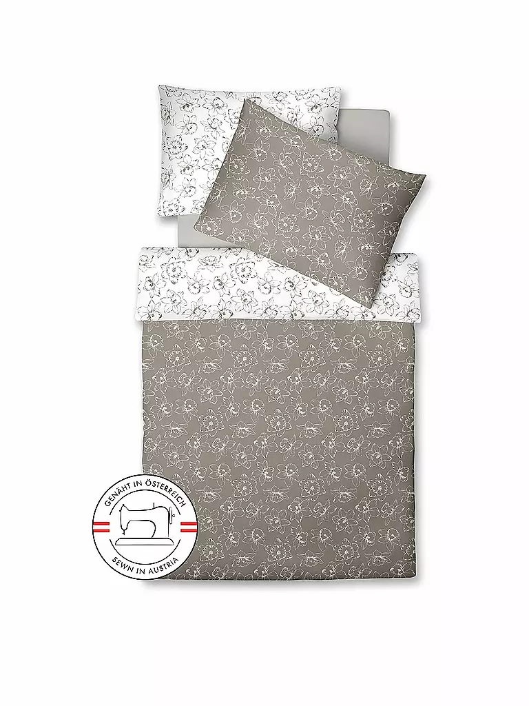 Kunststoff Reißverschluss Bettwäsche Schließt Nicht Mehr FLEURESSE Leinen Bettwäsche Nizza 70x90cm / 140x200cm Cappuchino braun