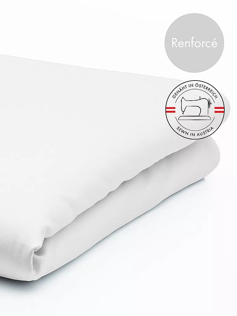 FLEURESSE | Renforce Spannleintuch Monika 180x200cm Weiss | weiss