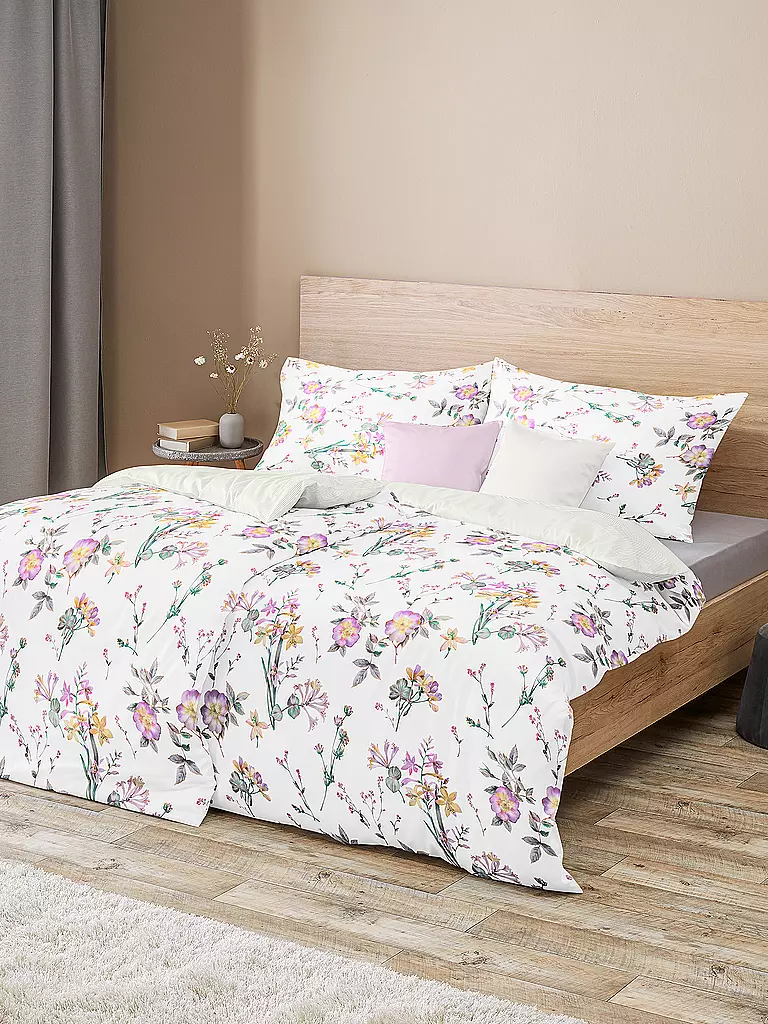 FLEURESSE | Satin Bettwäsche 70x90cm/140x200cm BED ART Flieder | lila