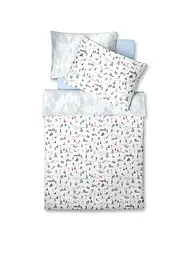 FLEURESSE | Satin Bettwäsche 70x90cm/140x200cm BED ART WINTERSPEZIAL Snow White  | creme