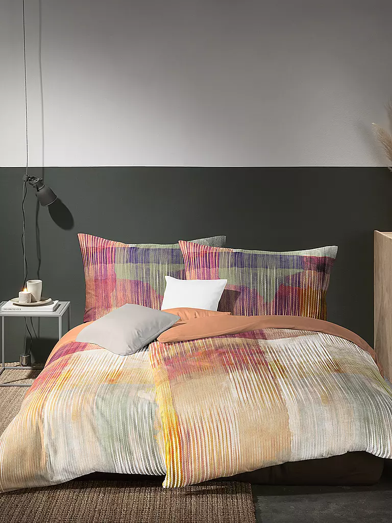 FLEURESSE | Satin Bettwäsche 70x90cm/140x200cm MODERN ART Burnt Orange | orange