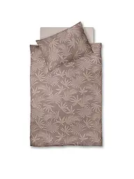 FLEURESSE | Satin Bettwäsche 70x90cm/140x200cm MODERN GARDEN B Mokka | braun