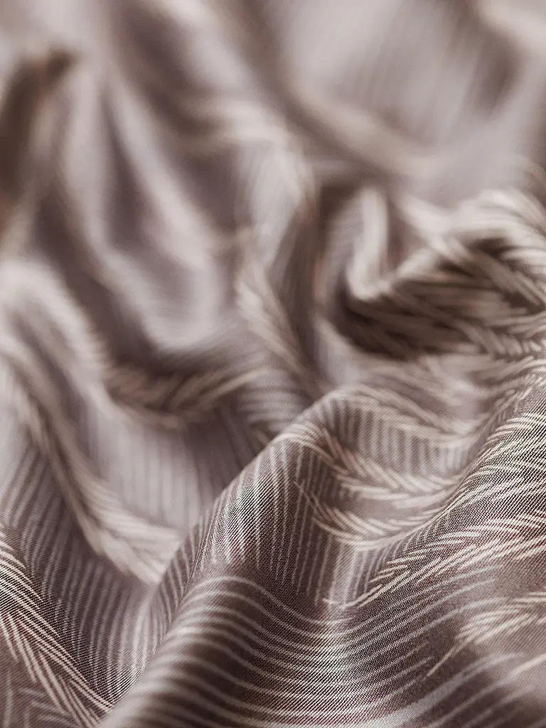 FLEURESSE | Satin Bettwäsche 70x90cm/140x200cm MODERN GARDEN B Mokka | 