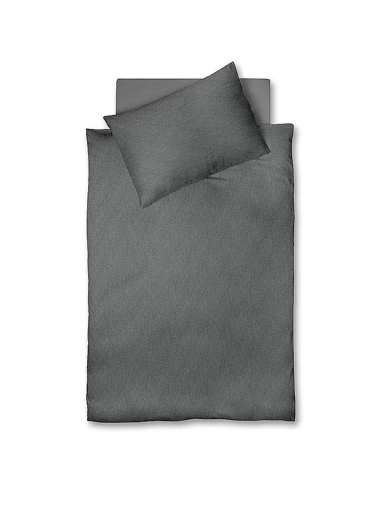 FLEURESSE | Satin Bettwäsche 70x90cm/140x220cm MODERN LIFE B Stone | grau