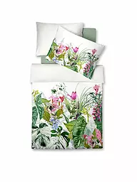 FLEURESSE | Satin Bettwäsche BED ART 70x90cm/140x200cm Aqua  | weiss