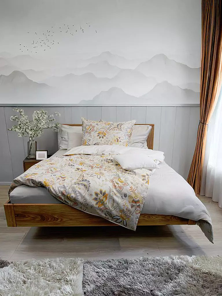 FLEURESSE | Satin Bettwäsche MIAMI 70x90cm/140x220cm Vanilla | gelb