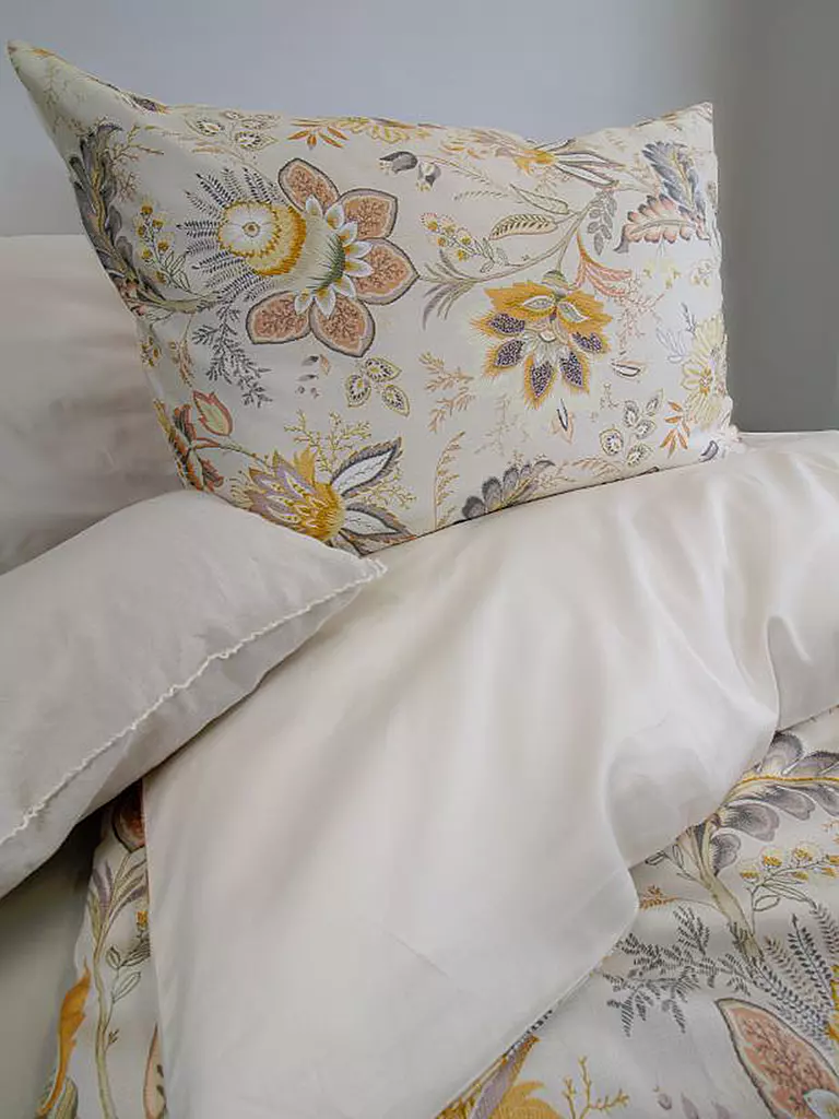 FLEURESSE | Satin Bettwäsche MIAMI 70x90cm/140x220cm Vanilla | gelb