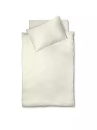 FLEURESSE | Satin Bettwäsche ROYAL UNI 2x 70x90cm/200x200cm Weiss | creme