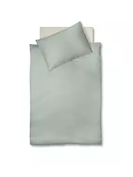 FLEURESSE | Satin Bettwäsche 70x90cm/140x200cm Royal Silber | olive