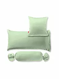 FLEURESSE | Satin Nackenrollenbezug Royal Uni 15x40cm Weiss | hellgrün