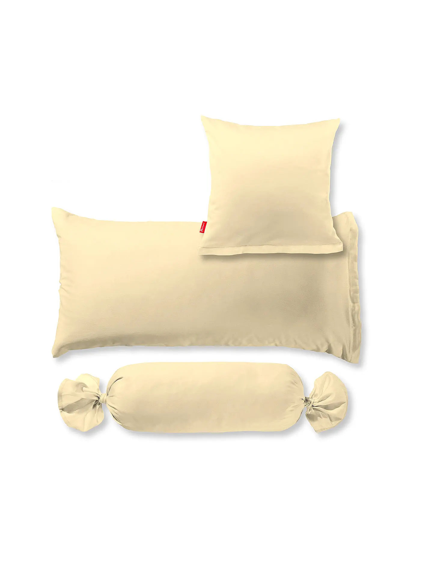 FLEURESSE | Satin Nackenrollenbezug Royal Uni 15x40cm Pearl Blue | gelb