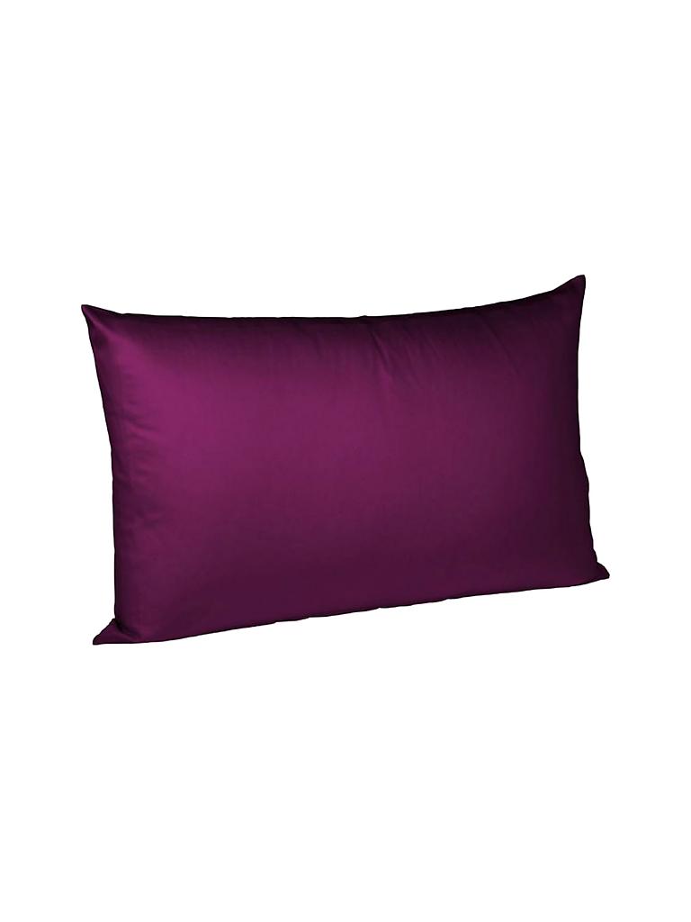 FLEURESSE | Satin-Kissenbezug "Royal Uni" 2-er 70x90cm (Bordeaux) | beere