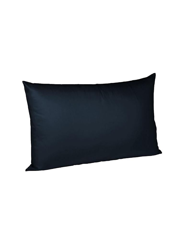 FLEURESSE | Satin-Kissenbezug "Royal Uni" 2-er 70x90cm (Nachtblau) | dunkelblau