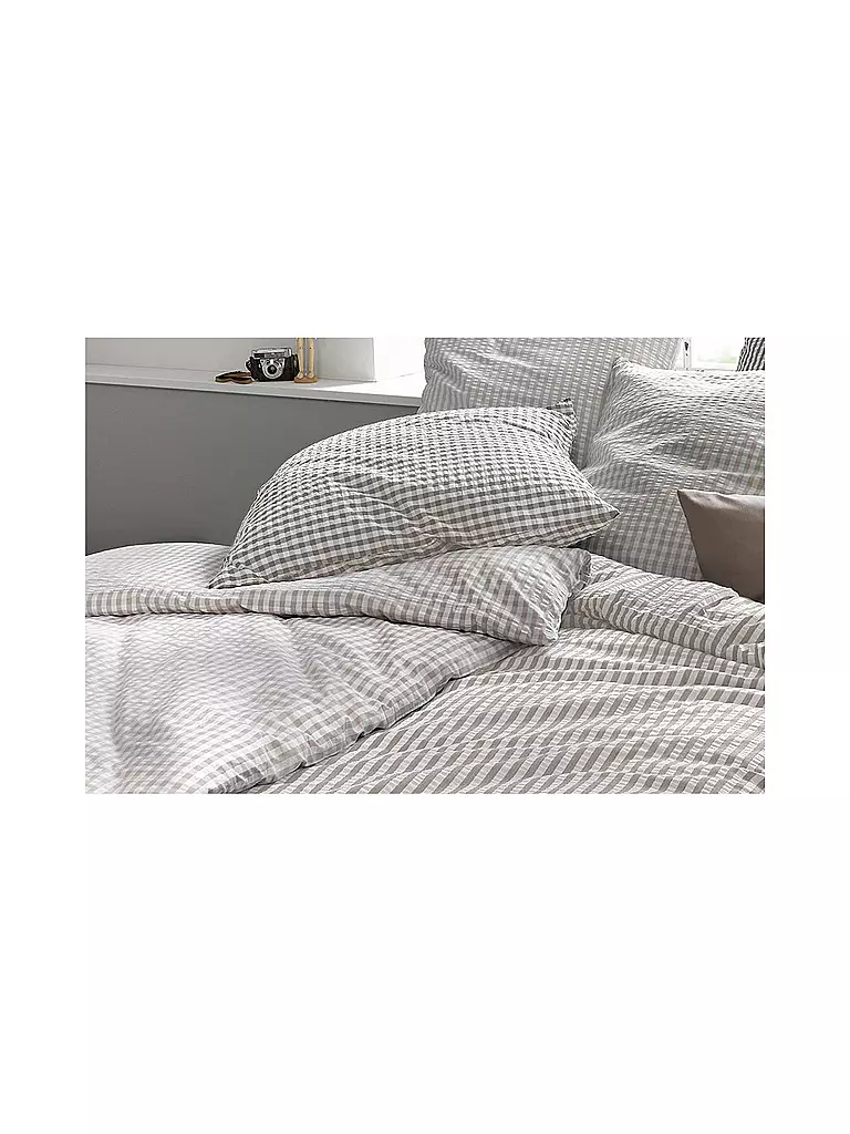 FLEURESSE | Seersucker Bettwäsche RIO 70x90cm/140x200cm Creme | beige
