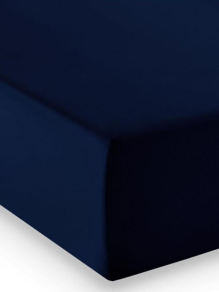 FLEURESSE | Spannleintuch "Elasto Comfort" 100x200cm (Marine) | dunkelblau
