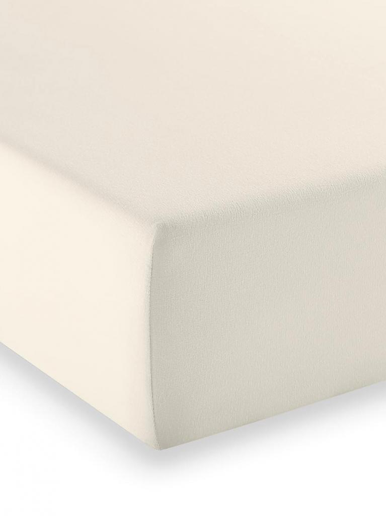 FLEURESSE | Spannleintuch "Elasto Comfort" 100x200cm (Wollweiss) | beige